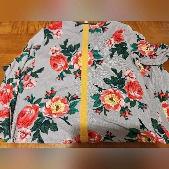 Matilda Jane Gray Floral Shift Dress Medium - Picture 2 of 5